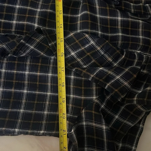 Abound Flannel Button Down Plaid Size M with Ruffles Long Sleeve - Picture 9 of 9